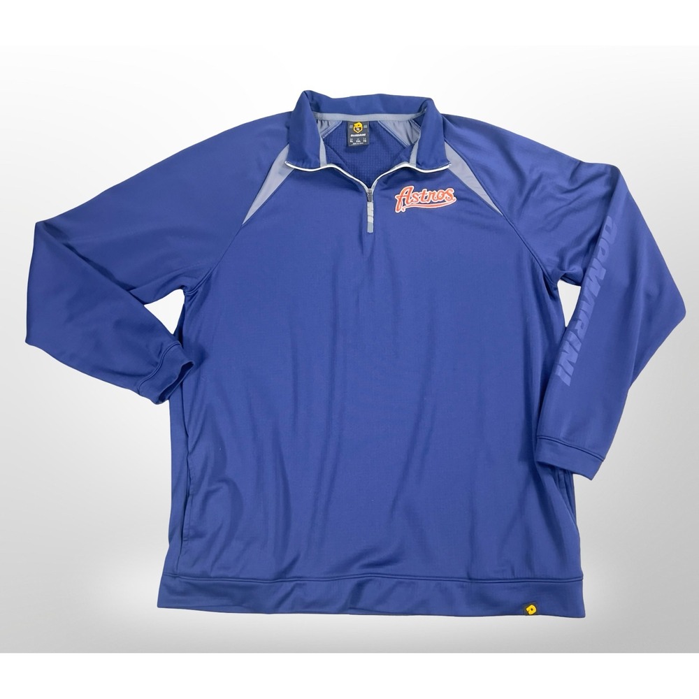 DeMarini Astros Mens XL 1/4 Zip Pullover Jacket Navy MLB Baseball